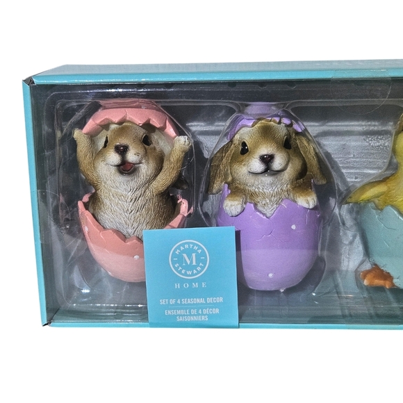 Easter Martha Stewart Duck Rabbit in Egg Shells Figurines Tabletop Decor 4" - Picture 2 of 4